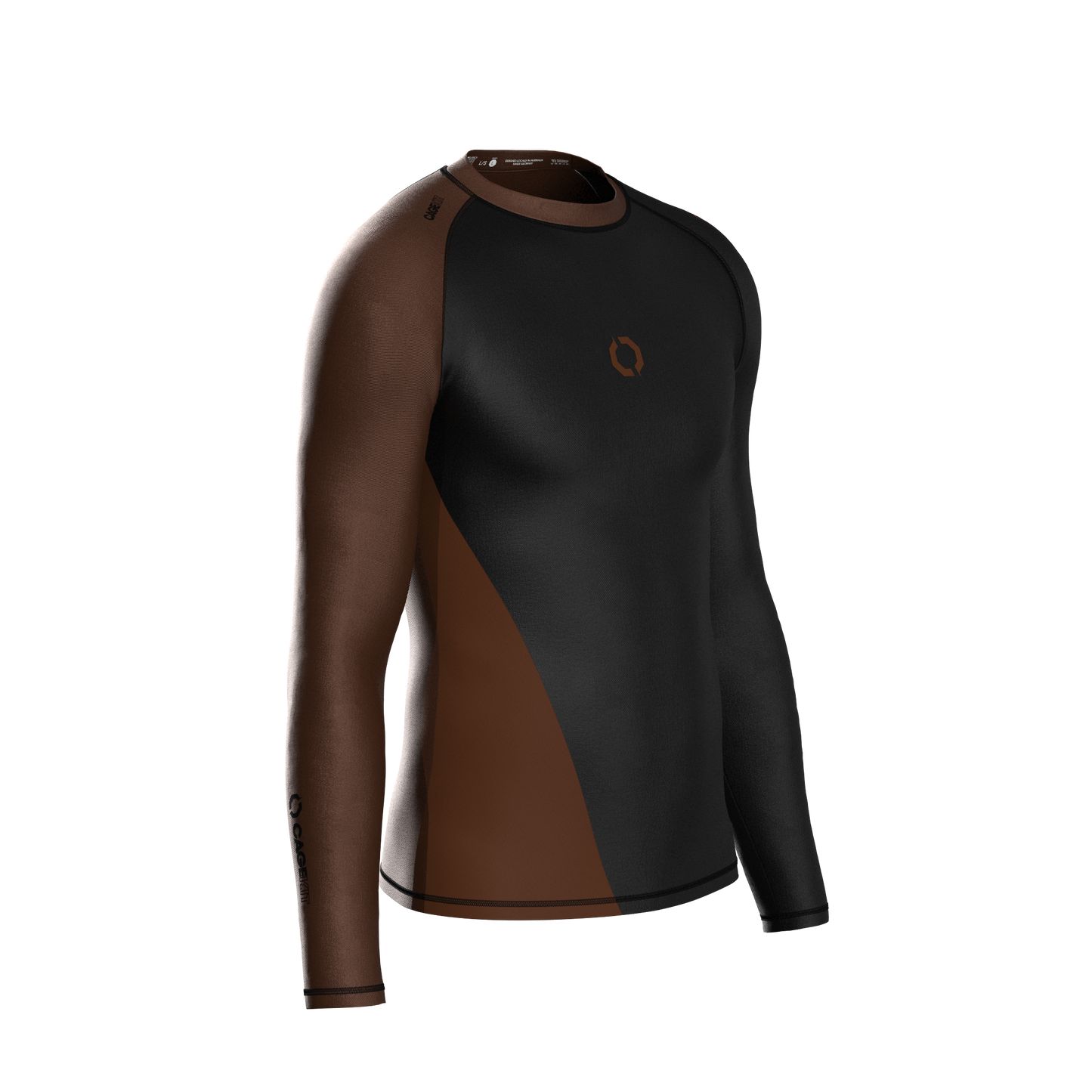 BLOCKA RANKED BROWN RASH GUARD