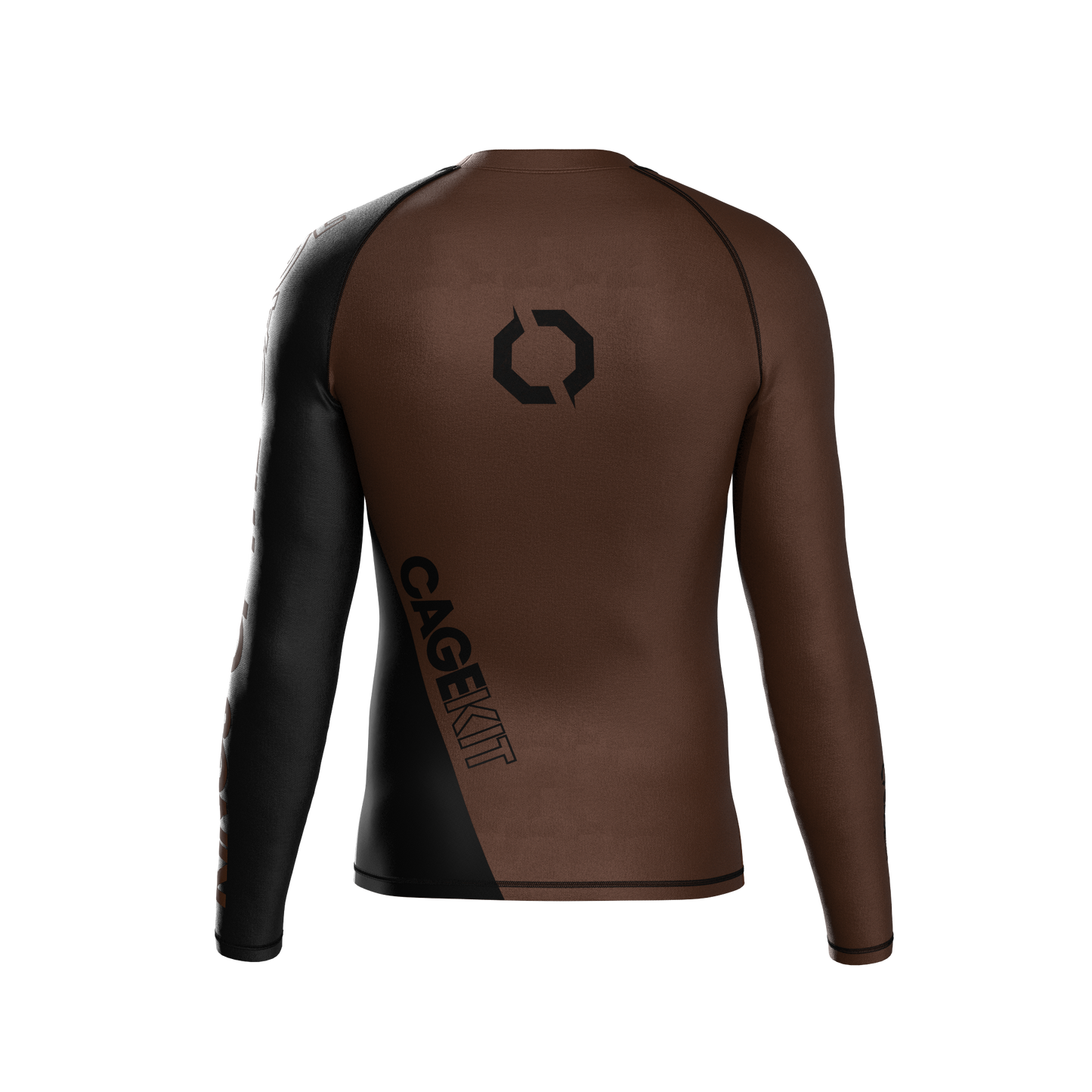 BLOCKA RANKED BROWN RASH GUARD