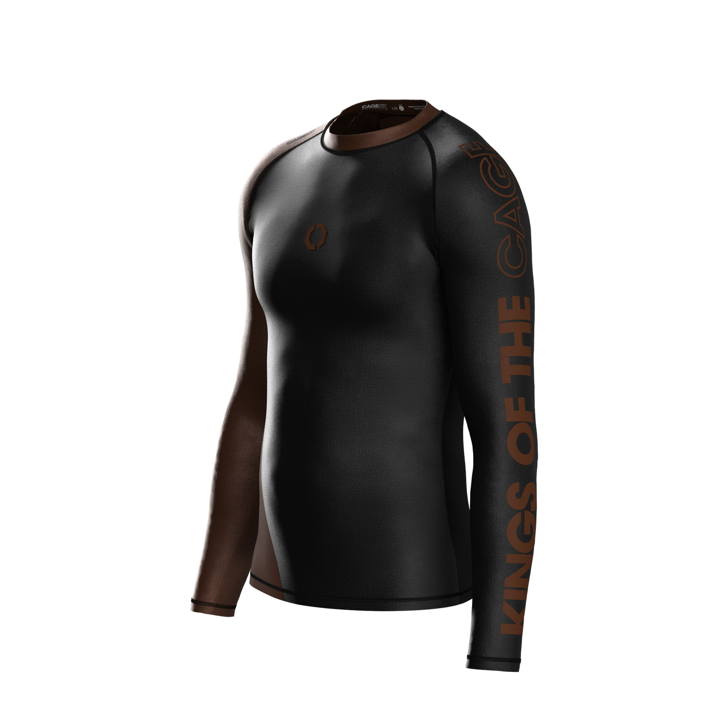 BLOCKA RANKED BROWN RASH GUARD