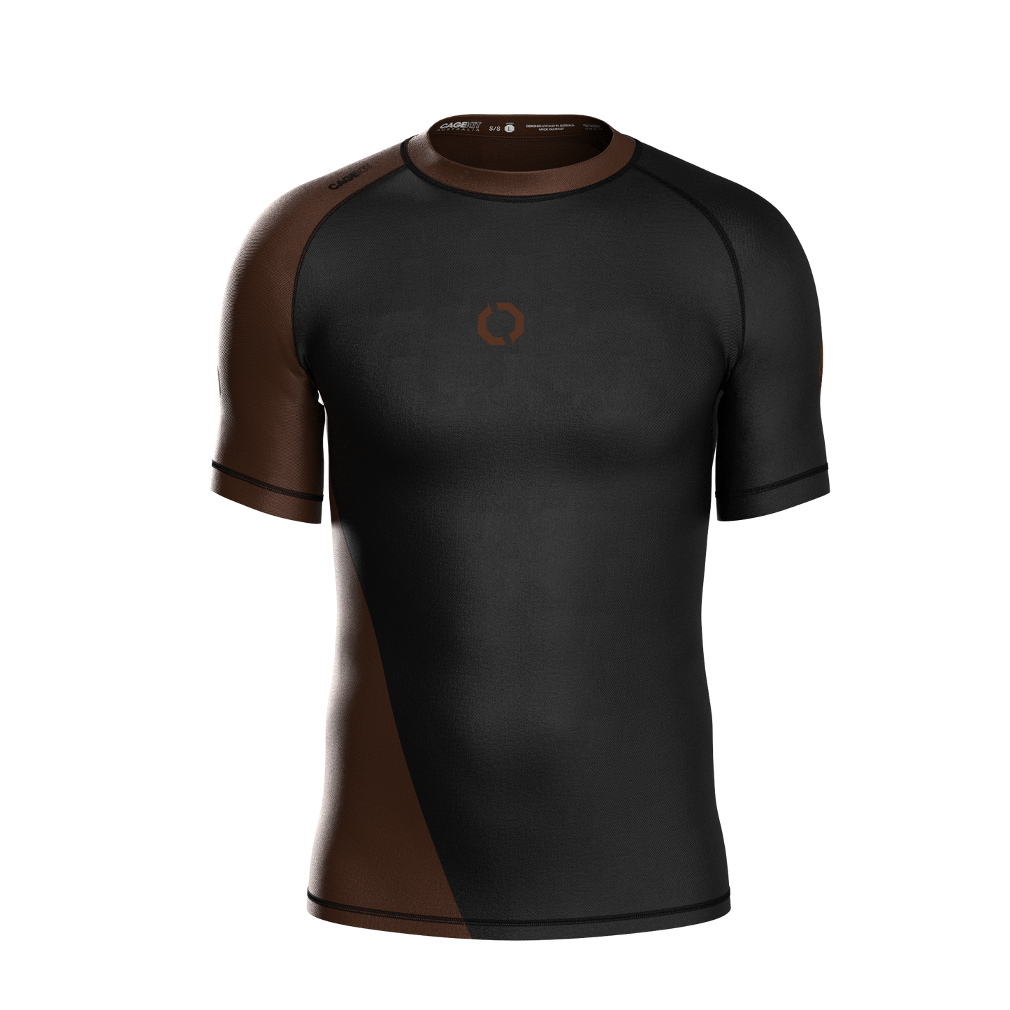BLOCKA RANKED BROWN RASH GUARD