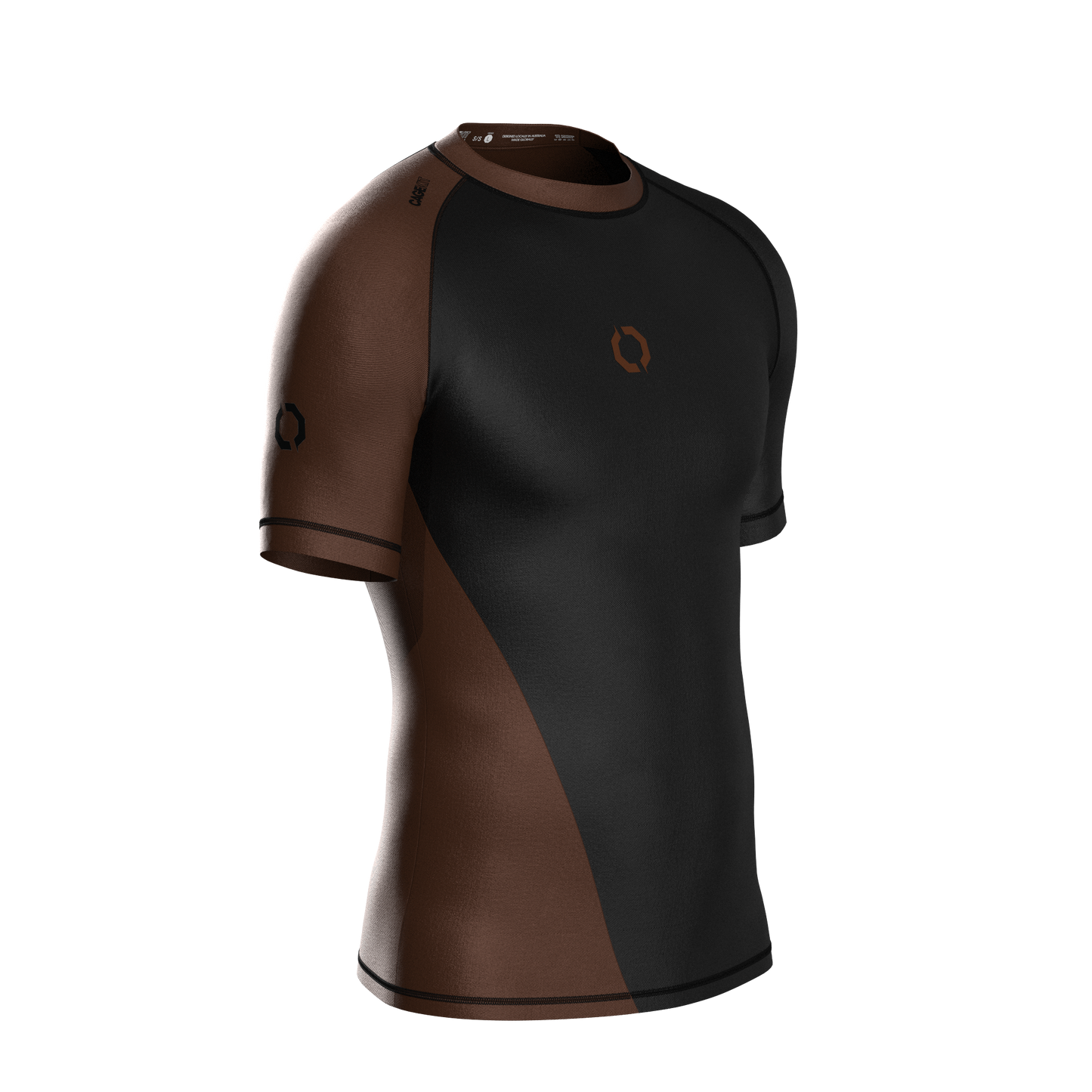 BLOCKA RANKED BROWN RASH GUARD