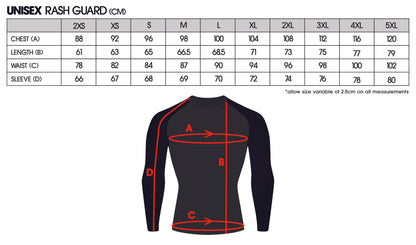 BLOCKA RANKED BLUE RASH GUARDS