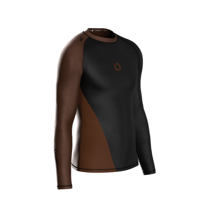 BLOCKA RANKED BROWN RASH GUARD