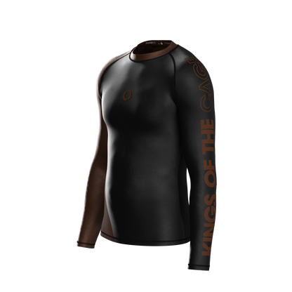 BLOCKA RANKED BROWN RASH GUARD