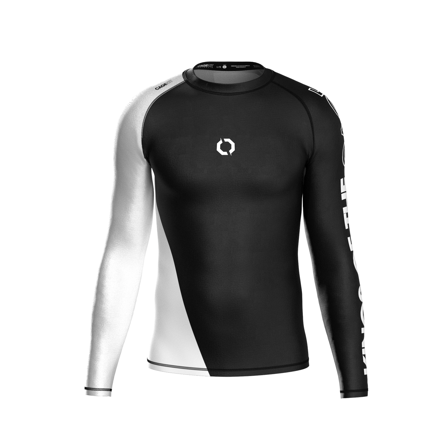 BLOCKA RANKED WHITE RASH GUARDS