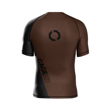 BLOCKA RANKED BROWN RASH GUARD