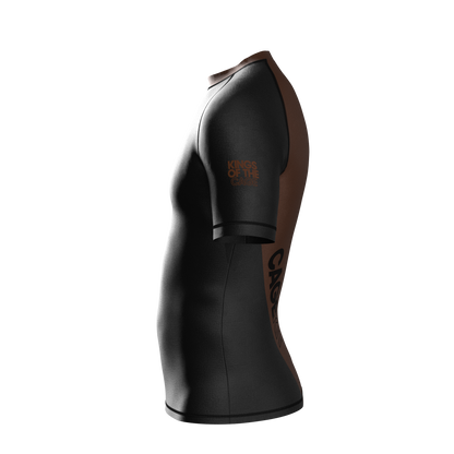 BLOCKA RANKED BROWN RASH GUARD