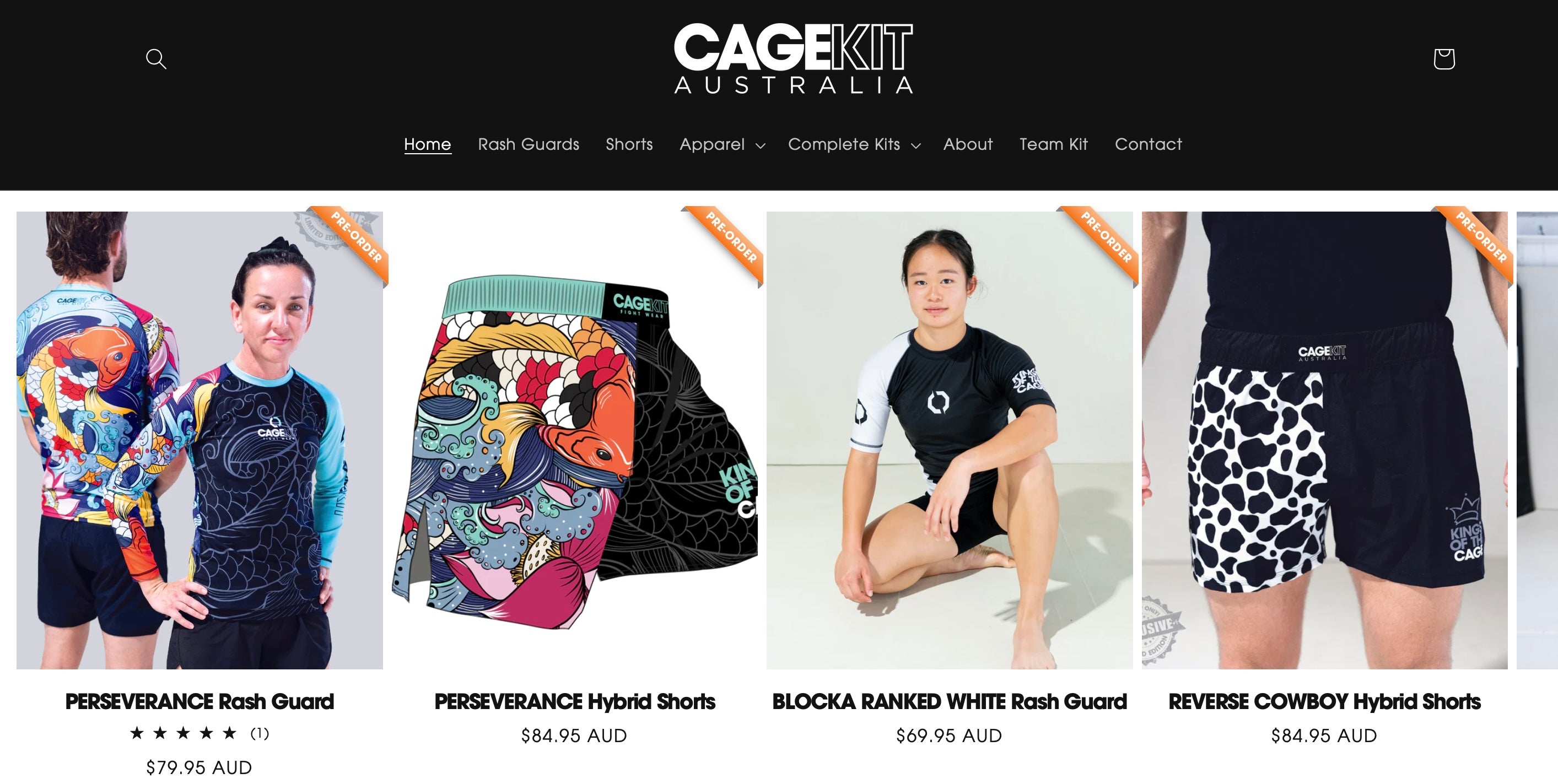 Curated visual reference: Gallery Detail: Cagekit Australia Shop High Quality Mixed Martial Arts Clothing