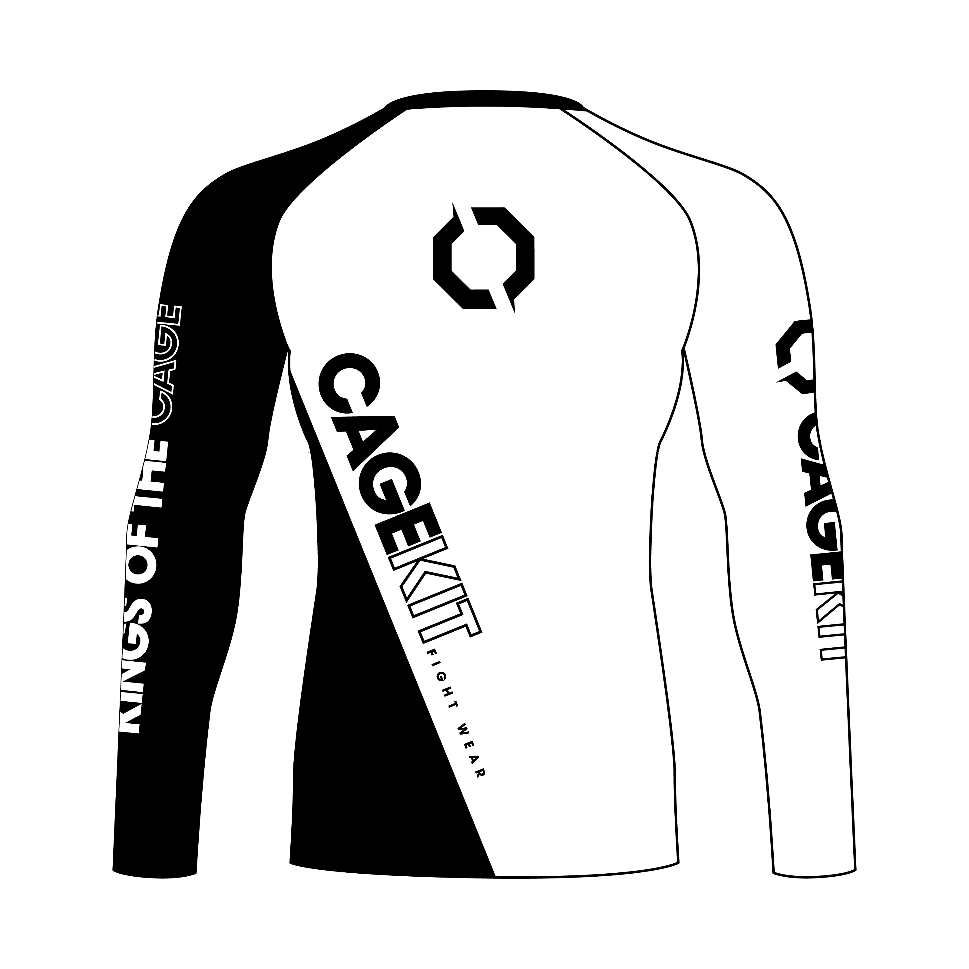 BLOCKA RANKED WHITE RASH GUARDS – Cage Kit Australia