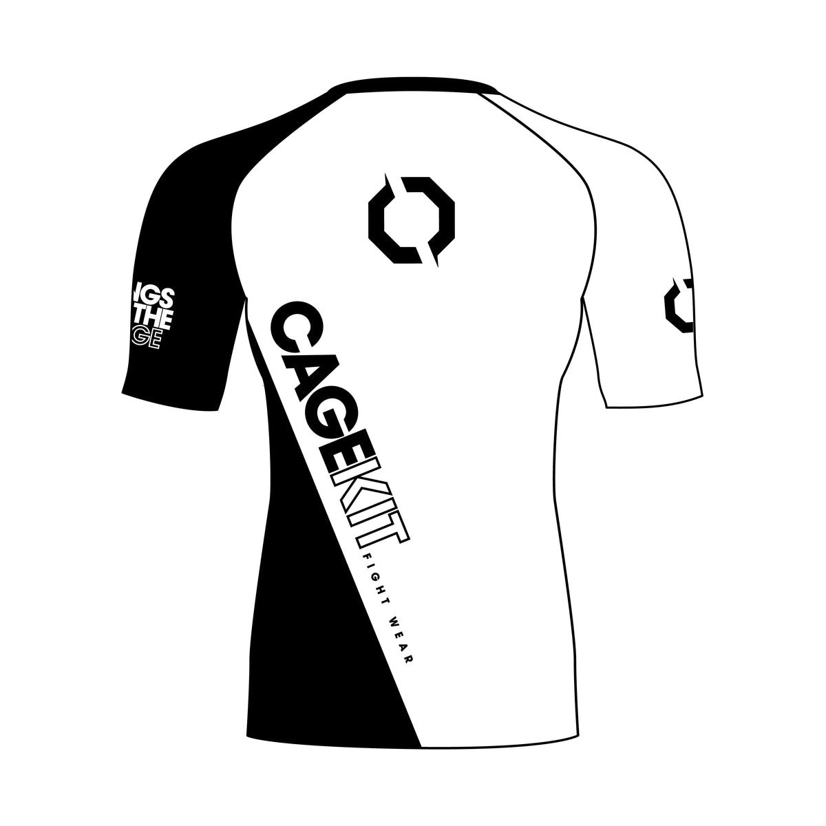 BLOCKA RANKED WHITE RASH GUARDS – Cage Kit Australia